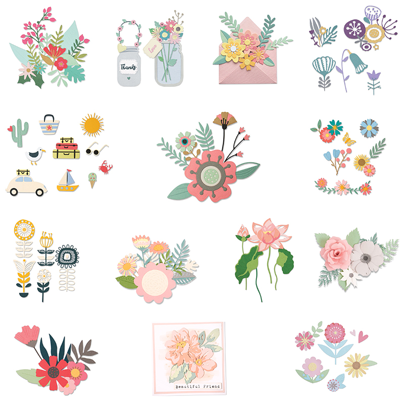 Florist Supply Bulk - ใหม่มาถึงฤดูใบไม้ผลิดอกไม้ Rose ตัดโลหะตายสําหรับ 2025 Scrapbooking Leaf