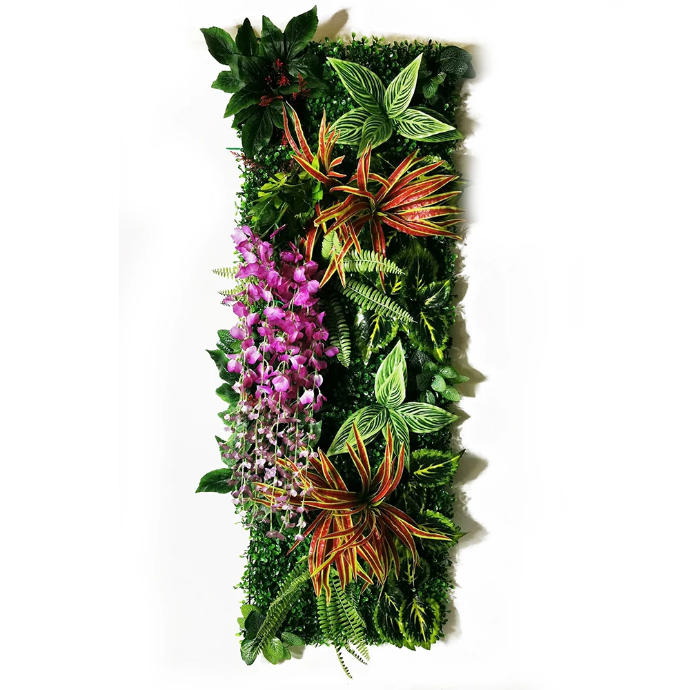Preserved Moss Sheet - Chlorophytum comosum รั้วตกแต่งสวนตกแต่งโรงแรมแต่งงานจำลองตกแต่งผนังต้นไม้ประดิษฐ์0ซม. 40X12