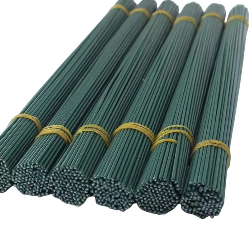 Florist Supply Bulk - 30/40 ซม.ดอกไม้สีเขียว Stem Sticks DIY ดอกไม้วัสดุ