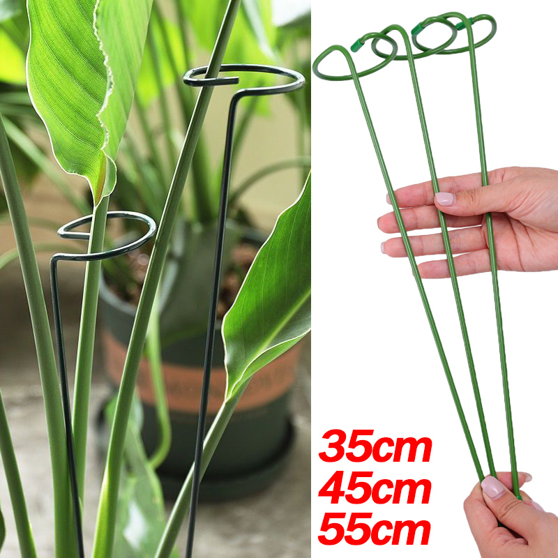 Florist Supply Bulk - 1-10pcs โลหะ SINGLE Stem พืชไม้พุ่มผู้ถือสวนสนับสนุน Stake