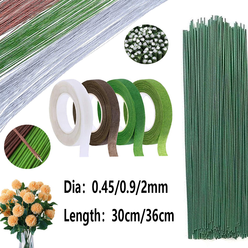 Florist Supply Bulk - 22/20 Gauge LightGreen ดอกไม้ลวดลําต้นสําหรับประดิษฐ์ดอกไม้ทํา,Florist ลวด,ดอกไม้สําหรับงานฝีมือ