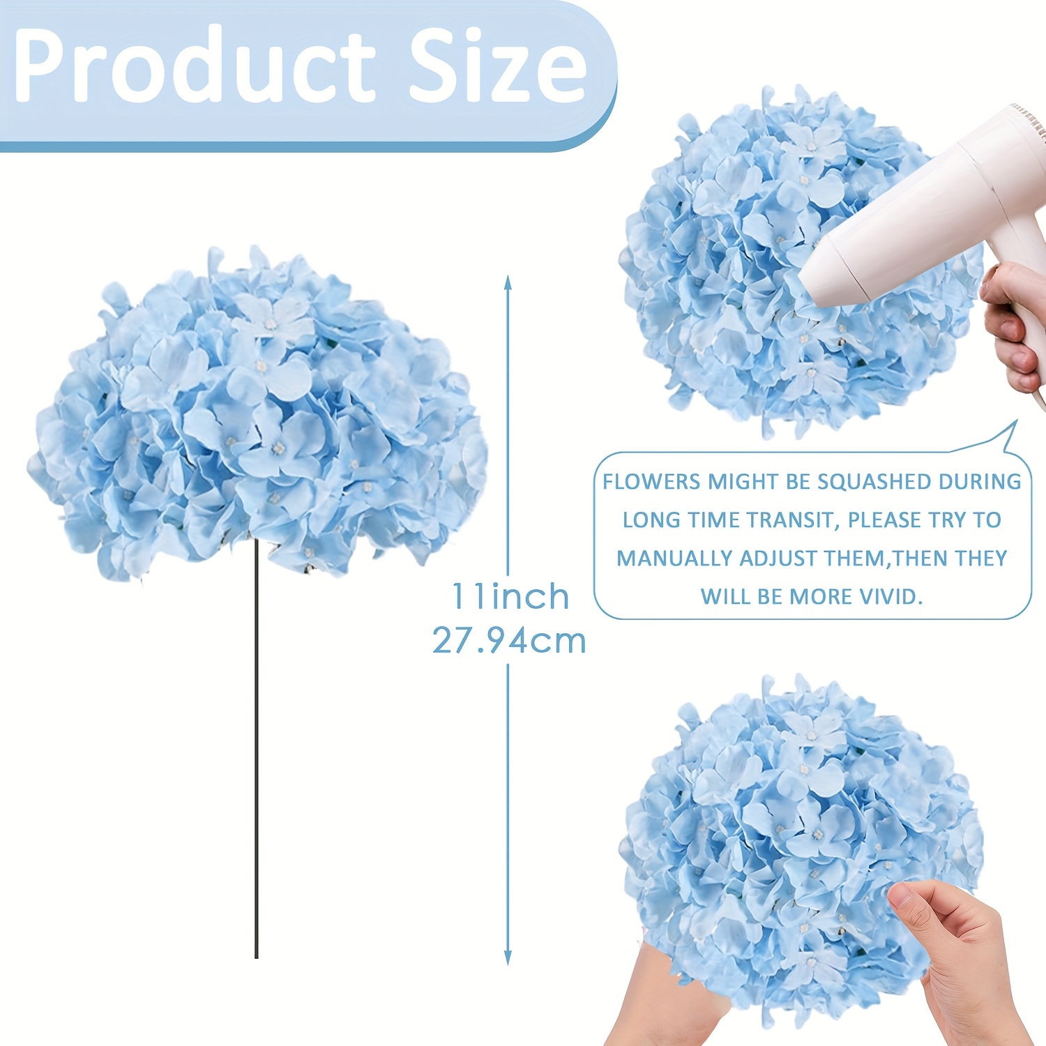 ดอกไฮเดรนเยียประดิษฐ์ 63 ชิ้น, - Florist Supply Bulk บทวิจารณ์และราคา