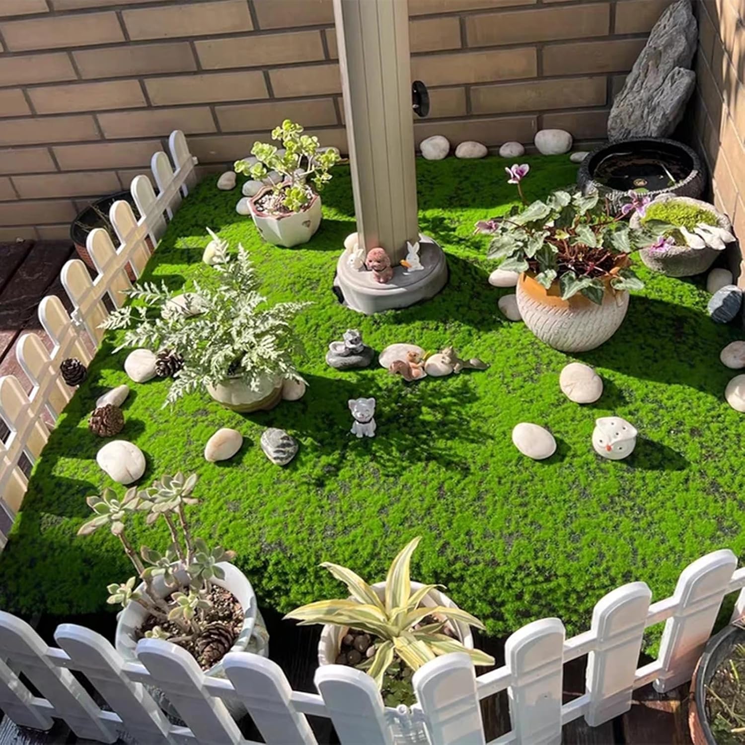 แผ่นมอสเทียม พรมหญ้าเทียม DIY  - Preserved Moss Sheet บทวิจารณ์และราคา