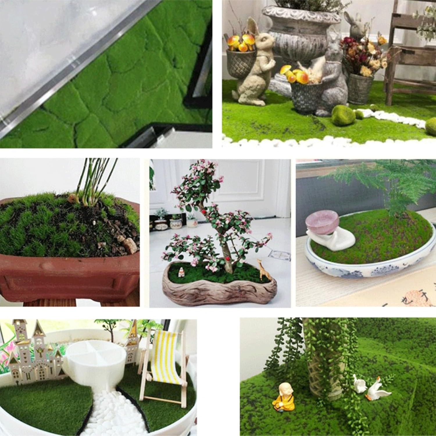 แผ่นมอสเทียม พรมหญ้าเทียม DIY  - Preserved Moss Sheet บทวิจารณ์และราคา