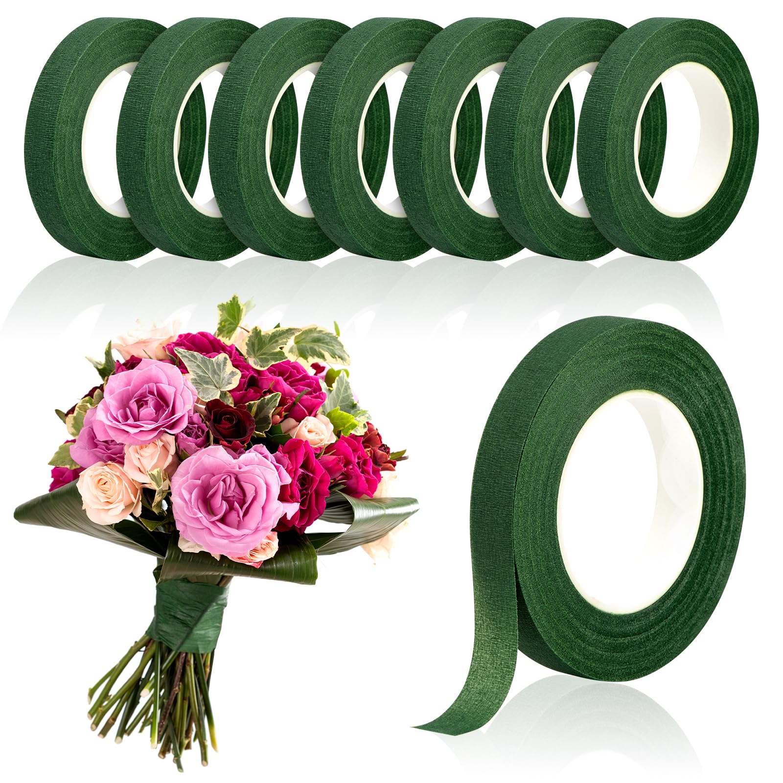 20 หลา เทปดอกไม้สีเขียว เทปกระ - Florist Flower Supply บทวิจารณ์และราคา