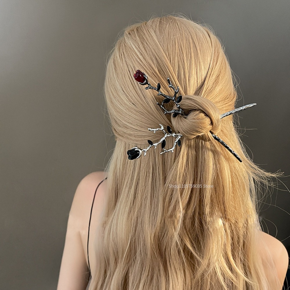 กิ๊บติดผมโลหะลายดอกกุหลาบสีแดง - Supply Florist บทวิจารณ์และราคา