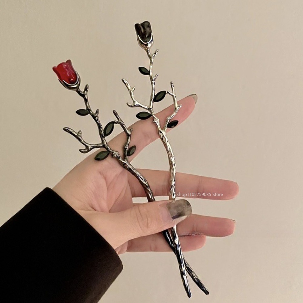กิ๊บติดผมโลหะลายดอกกุหลาบสีแดง - Supply Florist บทวิจารณ์และราคา