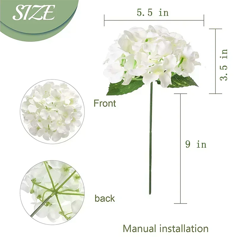 50 ชิ้นไฮเดรนเยียประดิษฐ์ดอกไม - Florist Supply Bulk บทวิจารณ์และราคา