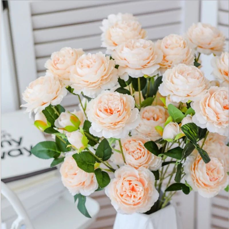 ช่อดอกกุหลาบปลอมก้านยาว 5/10 ช - Florist Supply Bulk บทวิจารณ์และราคา